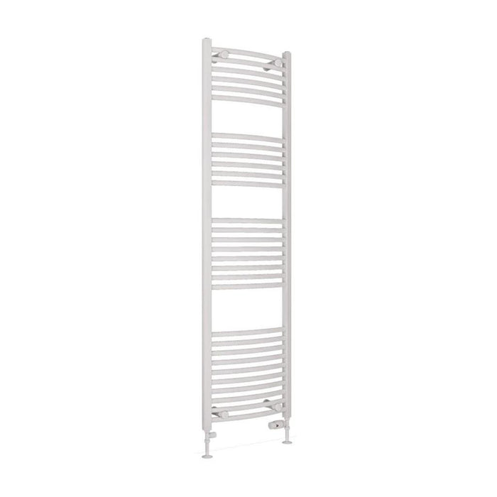 Eastbrook Wingrave Vertical Curved Heated Towel Rail - Gloss White