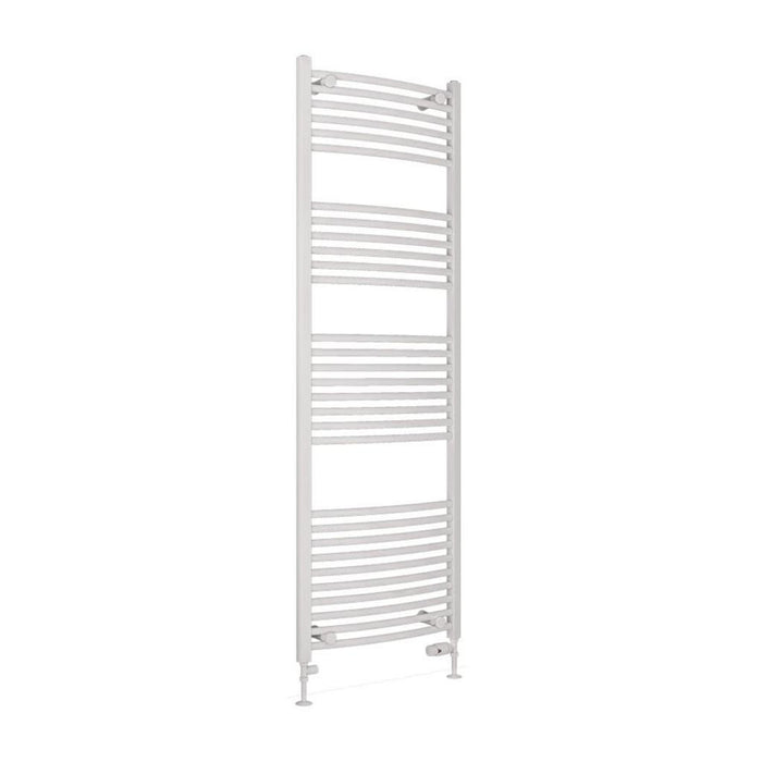 Eastbrook Wingrave Vertical Curved Heated Towel Rail - Gloss White