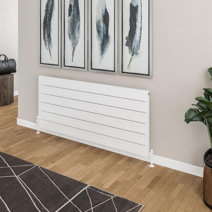 Eastbrook Berkeley Aluminium Horizontal Designer Radiator - Matt White
