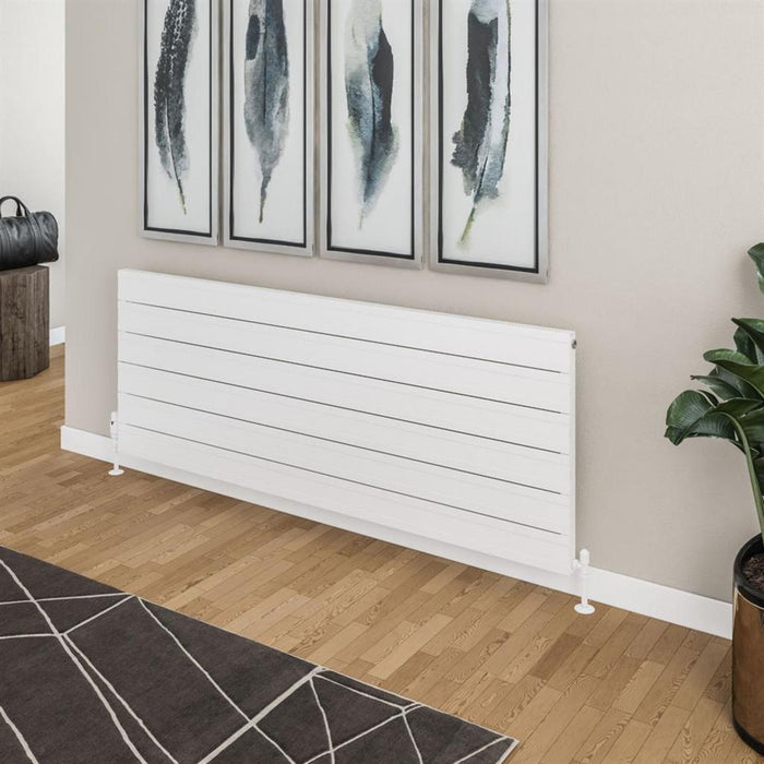 Eastbrook Berkeley Aluminium Horizontal Designer Radiator - Matt White