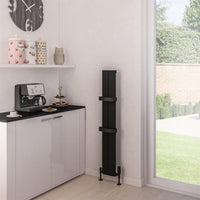 Eastbrook Preston Aluminium Vertical Designer Radiator - Matt Black