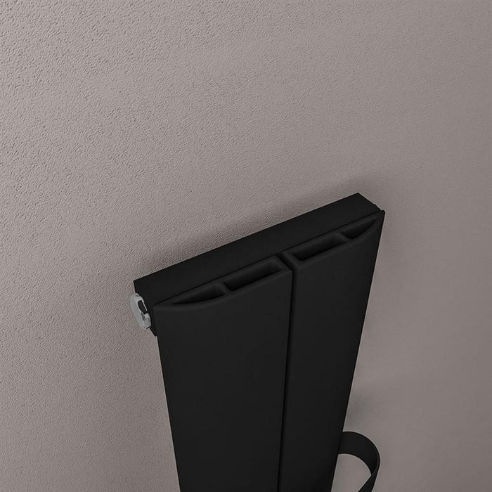Eastbrook Preston Aluminium Vertical Designer Radiator - Matt Black