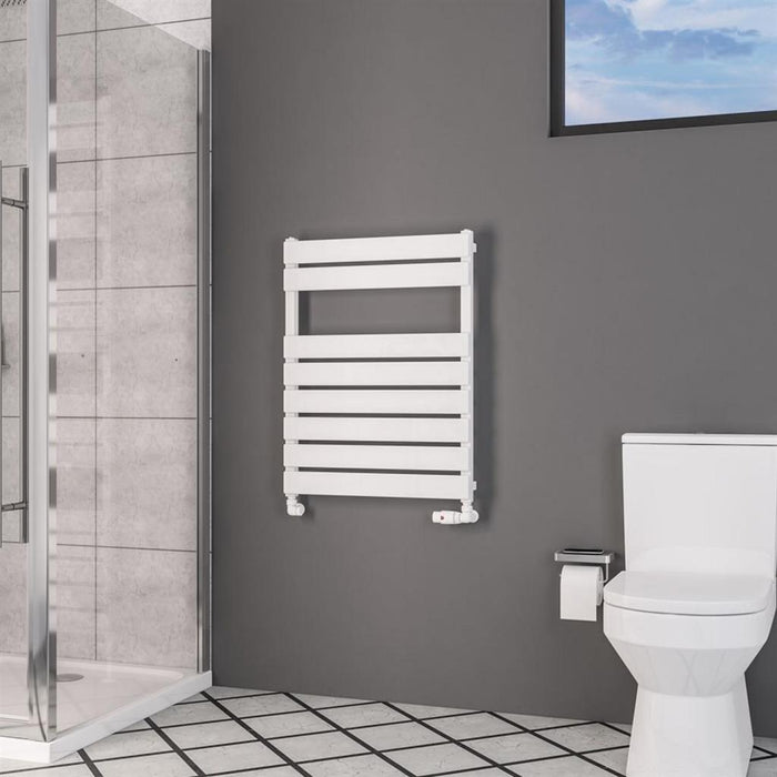 Eastbrook Deddington Vertical Designer Heated Towel Rail - Gloss White