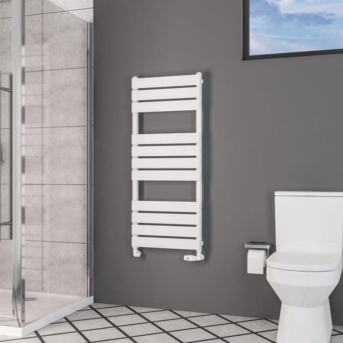 Eastbrook Deddington Vertical Designer Heated Towel Rail - Gloss White