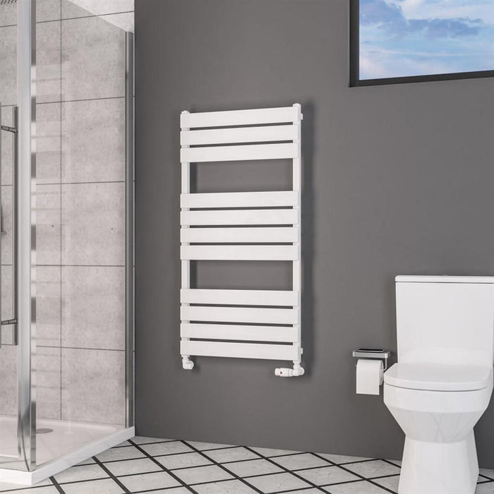 Eastbrook Deddington Vertical Designer Heated Towel Rail - Gloss White