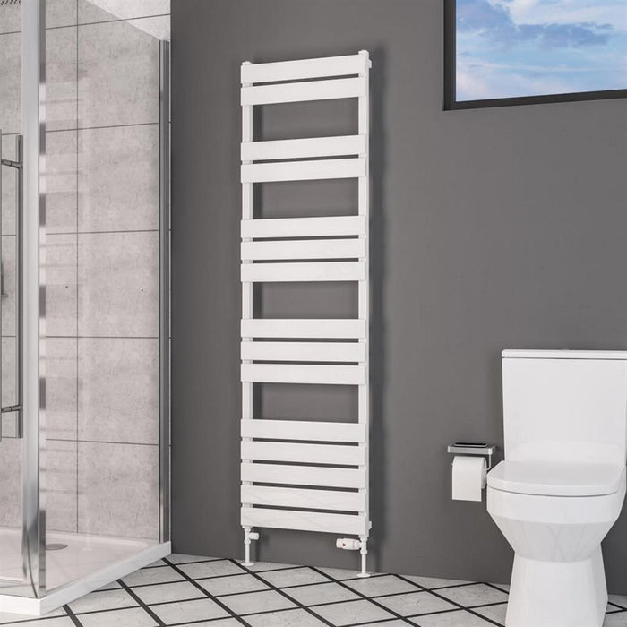 Eastbrook Deddington Vertical Designer Heated Towel Rail - Gloss White