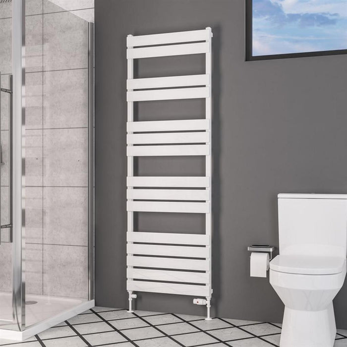 Eastbrook Deddington Vertical Designer Heated Towel Rail - Gloss White