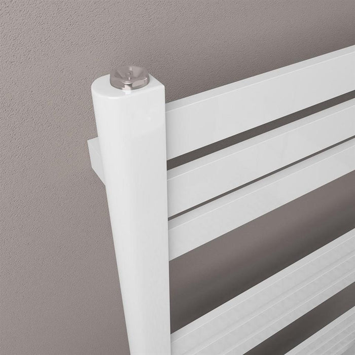 Eastbrook Defford Vertical Designer Straight Heated Towel Rail - Gloss White