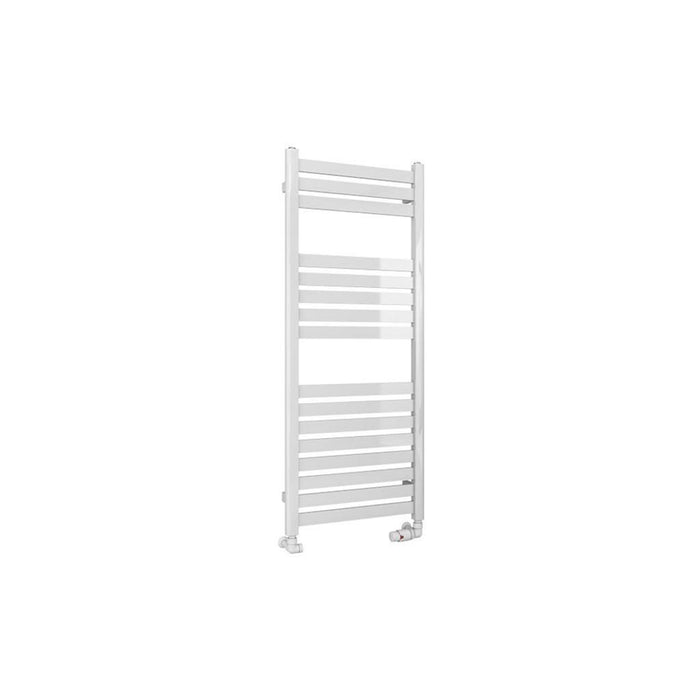 Eastbrook Defford Vertical Designer Straight Heated Towel Rail - Gloss White