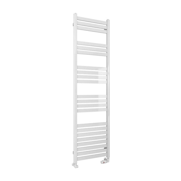 Eastbrook Defford Vertical Designer Straight Heated Towel Rail - Gloss White