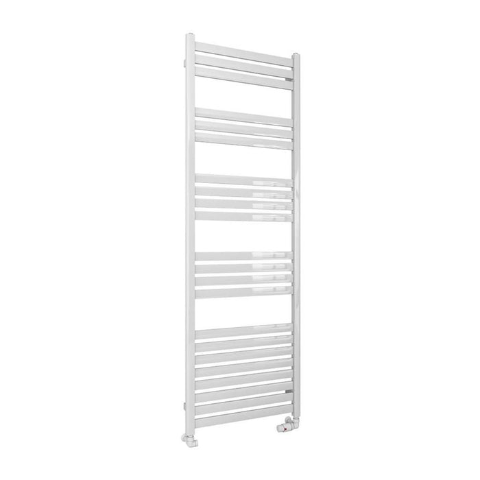 Eastbrook Defford Vertical Designer Straight Heated Towel Rail - Gloss White