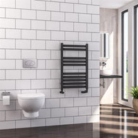 Eastbrook Defford Vertical Designer Straight Heated Towel Rail - Matt Anthracite