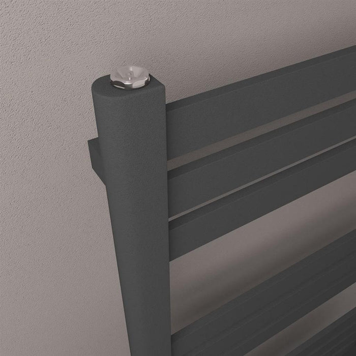 Eastbrook Defford Vertical Designer Straight Heated Towel Rail - Matt Anthracite