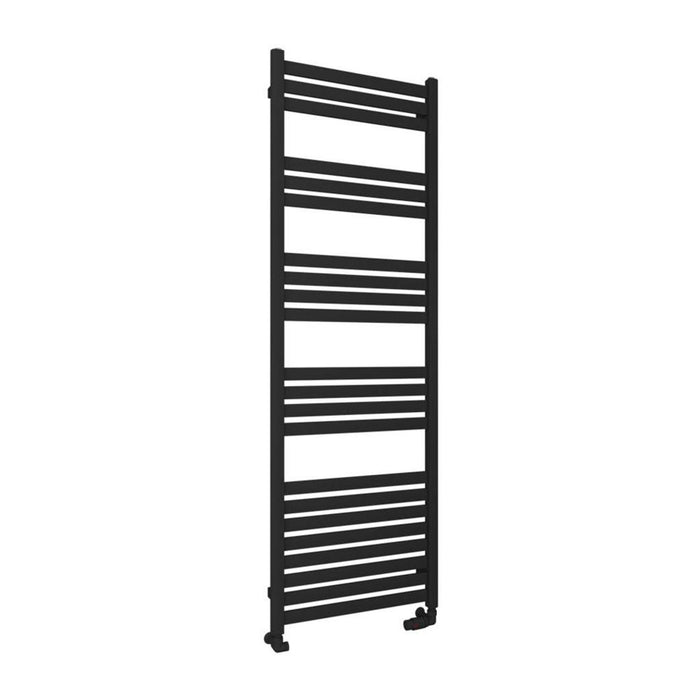 Eastbrook Defford Vertical Designer Straight Heated Towel Rail - Matt Black