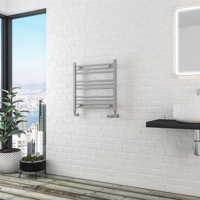 Eastbrook Wingrave Straight Heated Towel Rail - Matt Grey