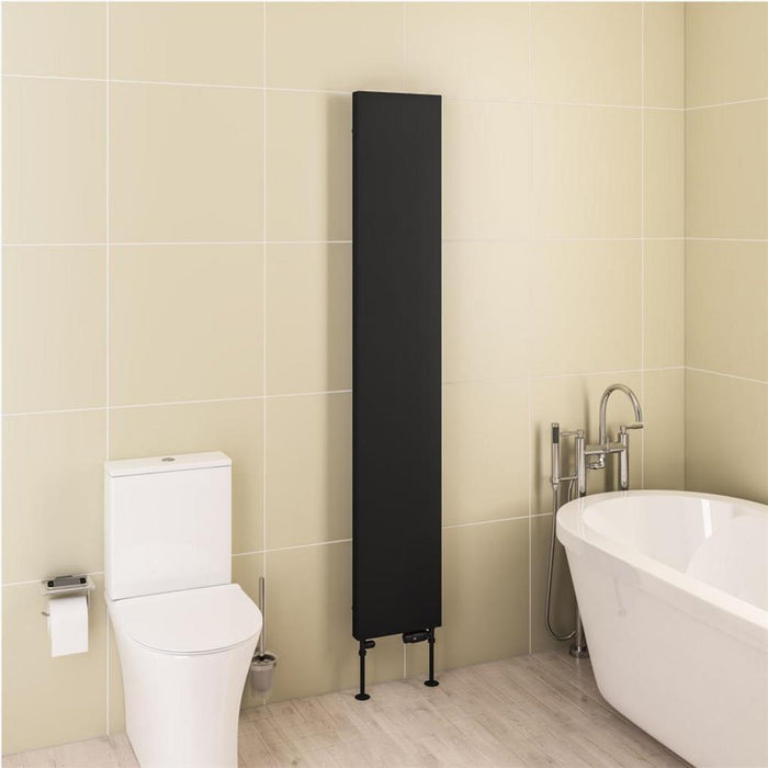 Eastbrook Wingrave Vertical Flat Panel Designer Radiator - Matt Black