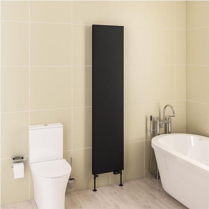 Eastbrook Wingrave Vertical Flat Panel Designer Radiator - Matt Black