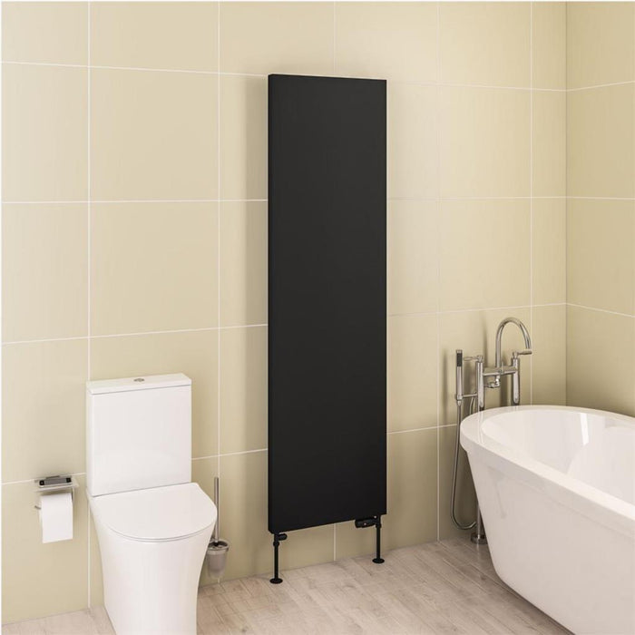 Eastbrook Wingrave Vertical Flat Panel Designer Radiator - Matt Black