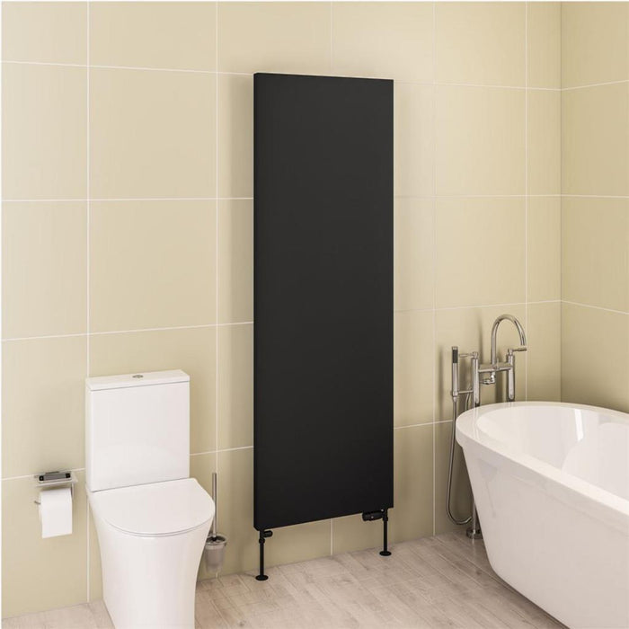 Eastbrook Wingrave Vertical Flat Panel Designer Radiator - Matt Black