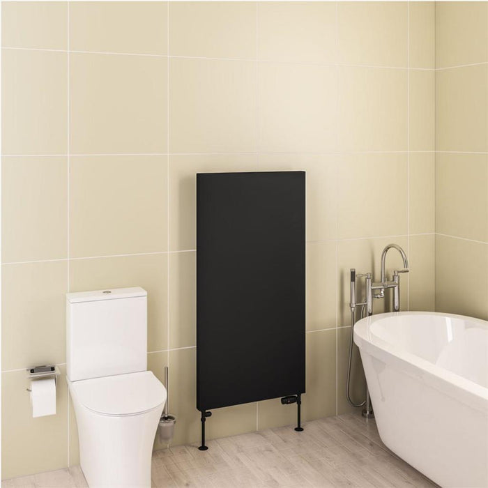 Eastbrook Wingrave Vertical Flat Panel Designer Radiator - Matt Black