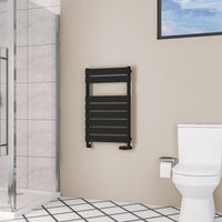 Eastbrook Deddington Vertical Designer Heated Towel Rail - Matt Black