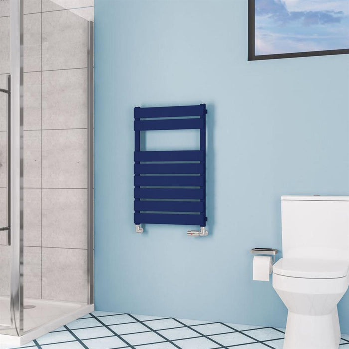 Eastbrook Deddington Vertical Designer Heated Towel Rail - Matt Cobalt Blue