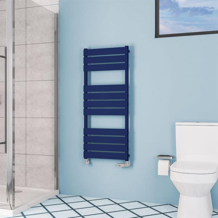 Eastbrook Deddington Vertical Designer Heated Towel Rail - Matt Cobalt Blue