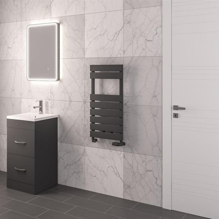 Eastbrook Addington Type 10 Vertical Designer Heated Towel Rail - Matt Anthracite