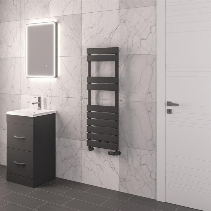 Eastbrook Addington Type 10 Vertical Designer Heated Towel Rail - Matt Anthracite