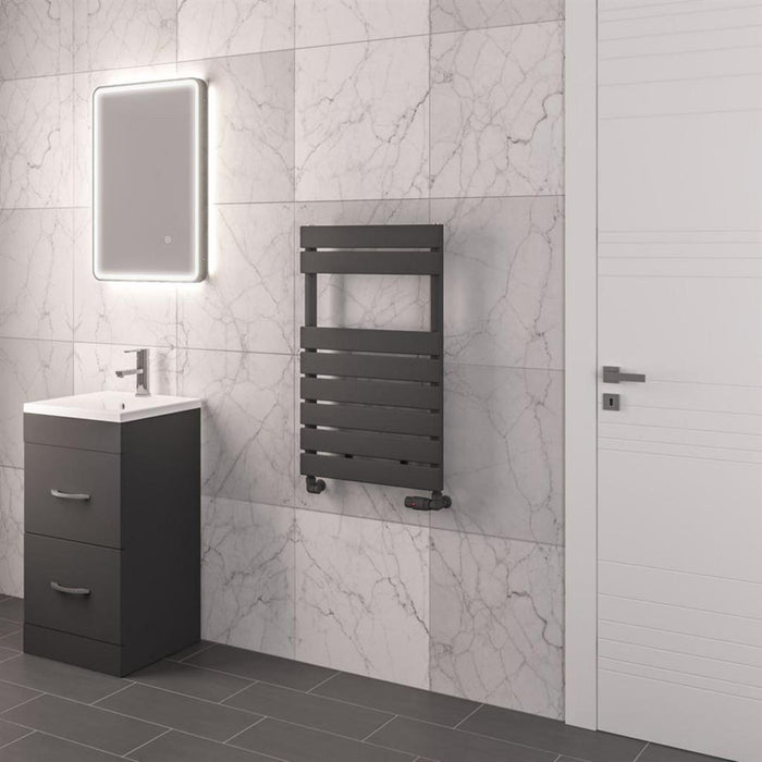 Eastbrook Addington Type 10 Vertical Designer Heated Towel Rail - Matt Anthracite