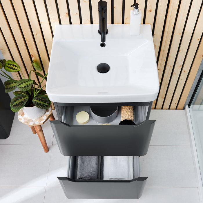 Scudo Ella 2 Drawer Floorstanding Vanity Unit with Basin