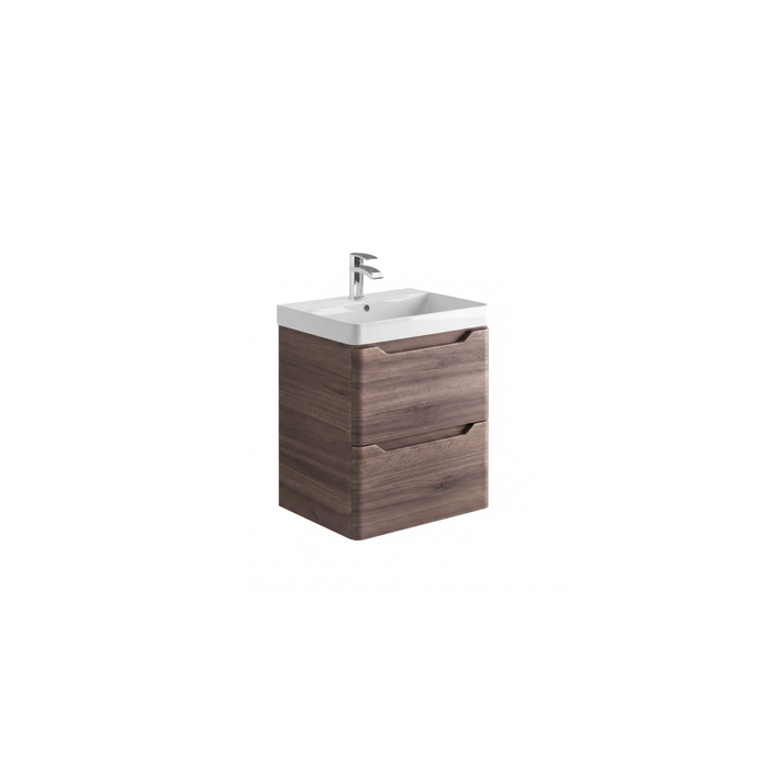 Scudo Ella 2 Drawer Wall Hung Vanity Unit with Basin