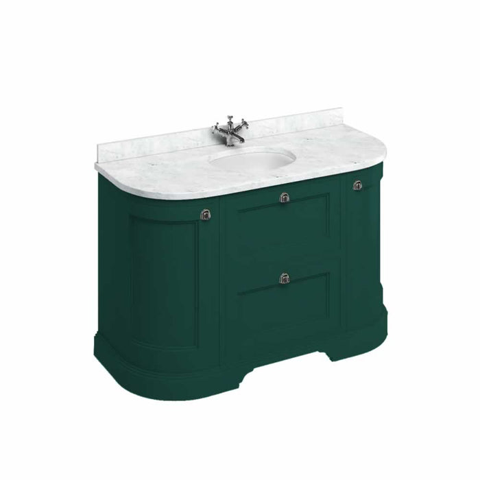 Burlington 1340mm 2 Drawer Floorstanding Vanity Unit With Worktop and Basin