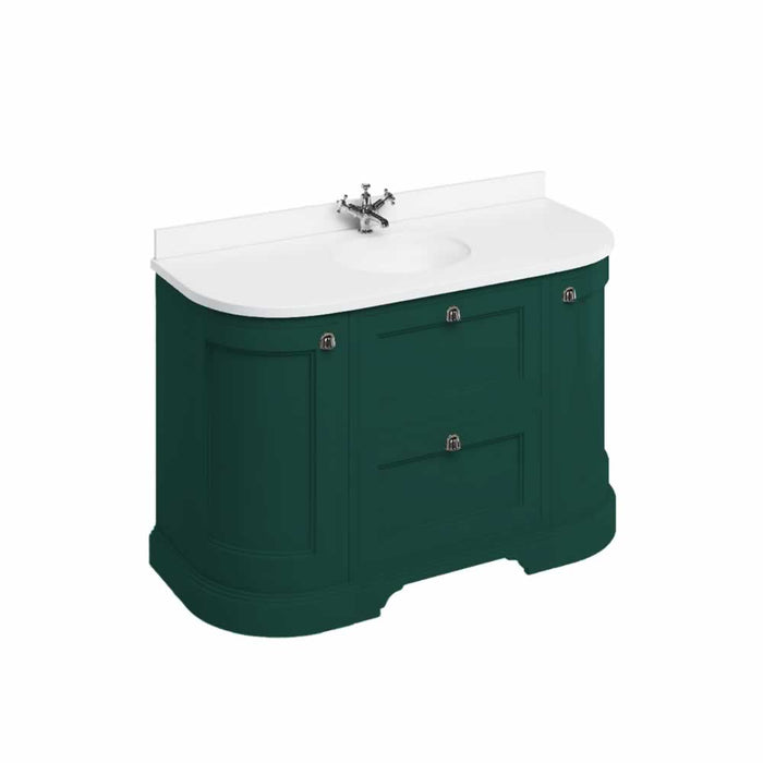 Burlington 1340mm 2 Drawer Floorstanding Vanity Unit With Worktop and Basin