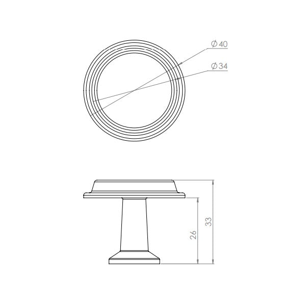 Crosswater Classic Furniture Handle - Chrome