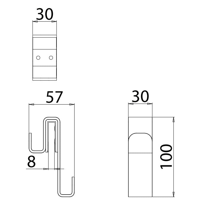 Crosswater Fold Single Over Shower Hook