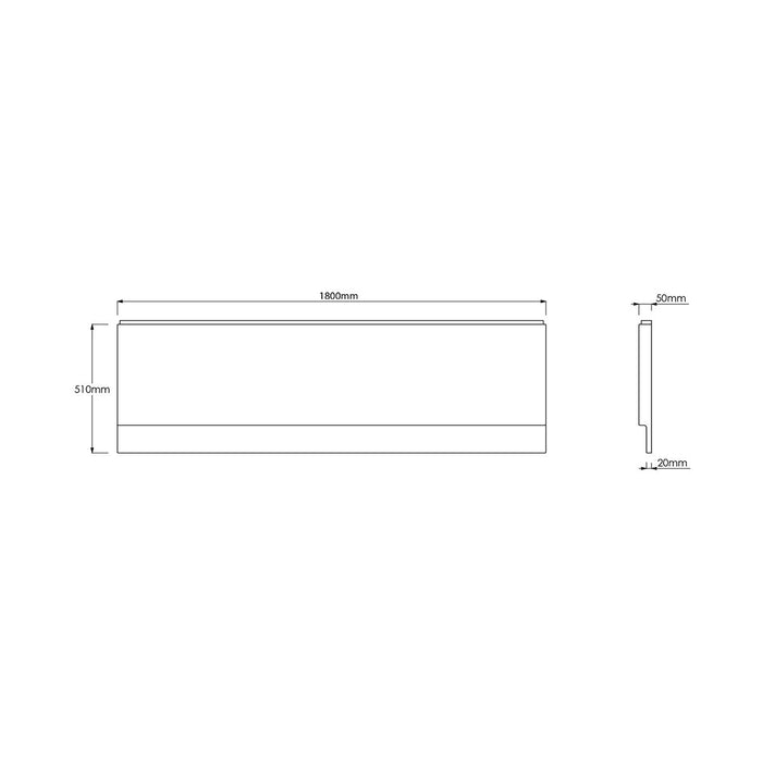 Scudo Waterguard Waterproof Front Bath Panel - Gloss White