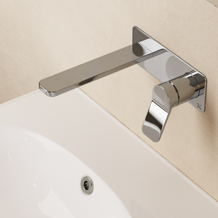 Crosswater Glide II Wall Mounted 2 Hole Basin Mixer Tap