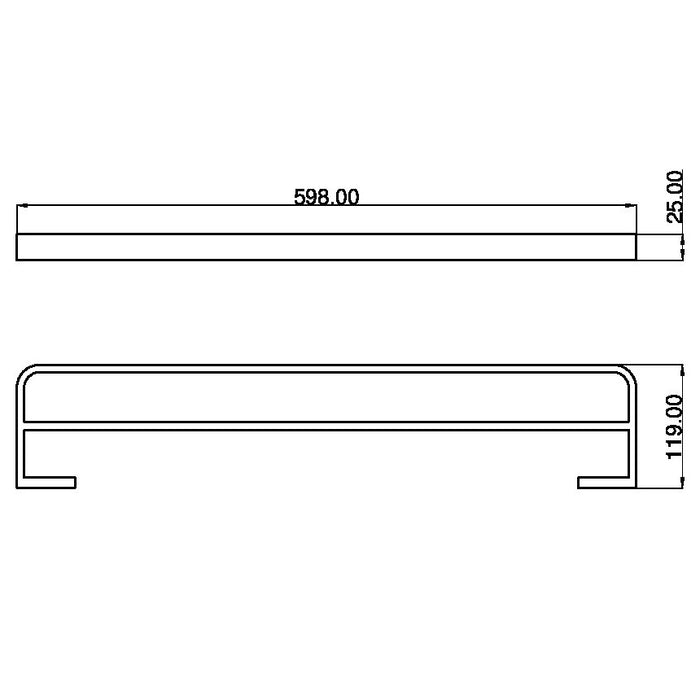 Scudo Napoli Double Towel Rail - Gunmetal