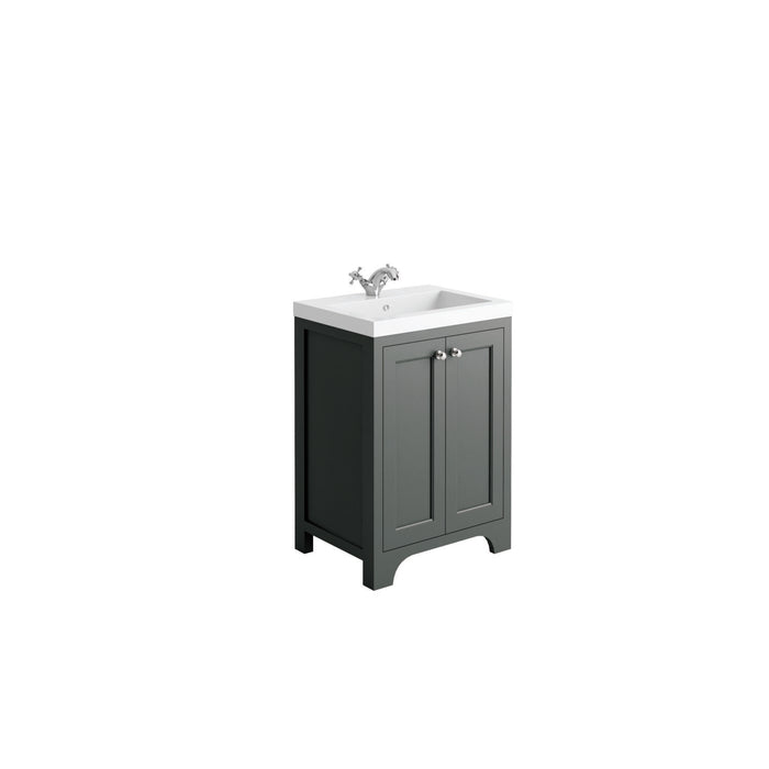 Scudo Brunswick 2 Door Floorstanding Vanity Unit with Basin & Chrome Handles