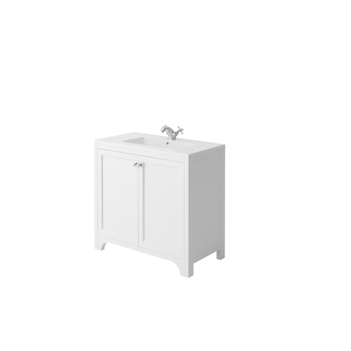 Scudo Brunswick 2 Door Floorstanding Vanity Unit with Basin & Chrome Handles
