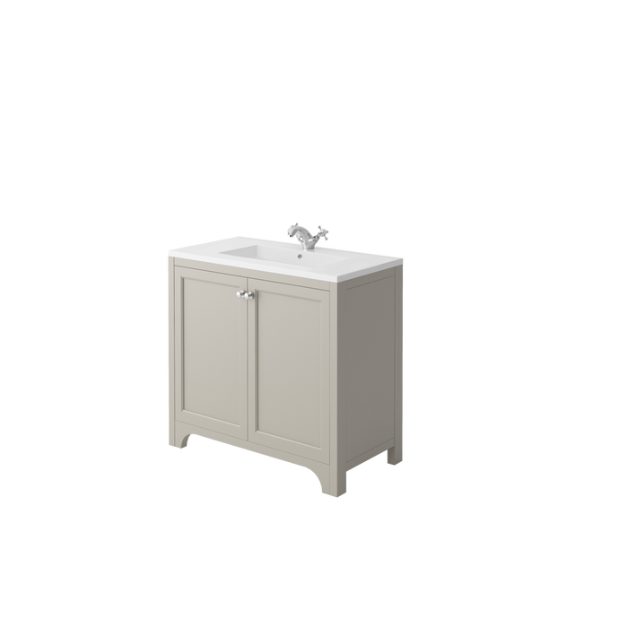 Scudo Brunswick 2 Door Floorstanding Vanity Unit with Basin & Chrome Handles