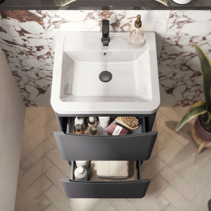 Scudo Bella 2 Drawer Floorstanding Vanity Unit with Ceramic Basin
