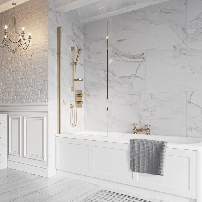 Scudo Thalia 8mm Single Panel Hinged Bath Screen 800mm x 1500mm