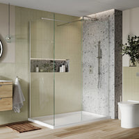 Scudo Forte 8mm Wetroom Clear Glass Panel with Profile Kit