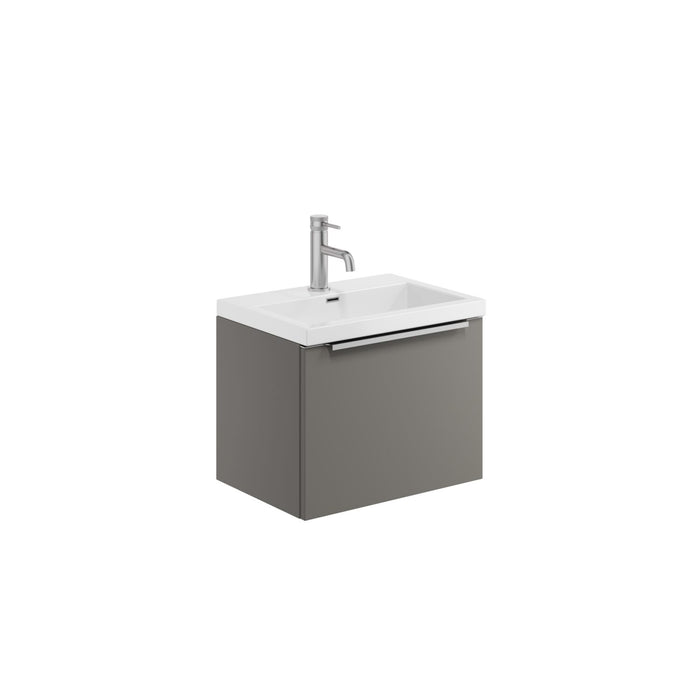 Scudo Muro Plus 1 Drawer Wall Hung Vanity Unit with Ceramic Basin & Handle