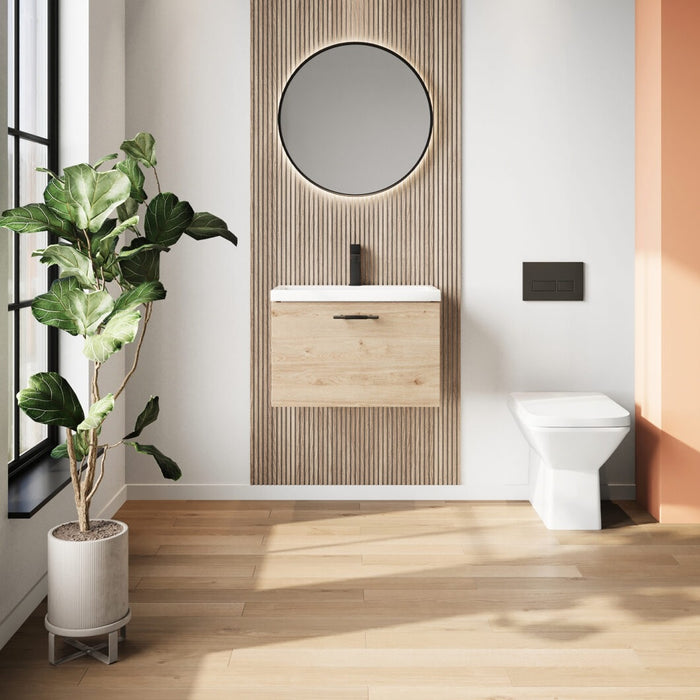Scudo Muro Plus 1 Drawer Wall Hung Vanity Unit with Ceramic Basin & Handle