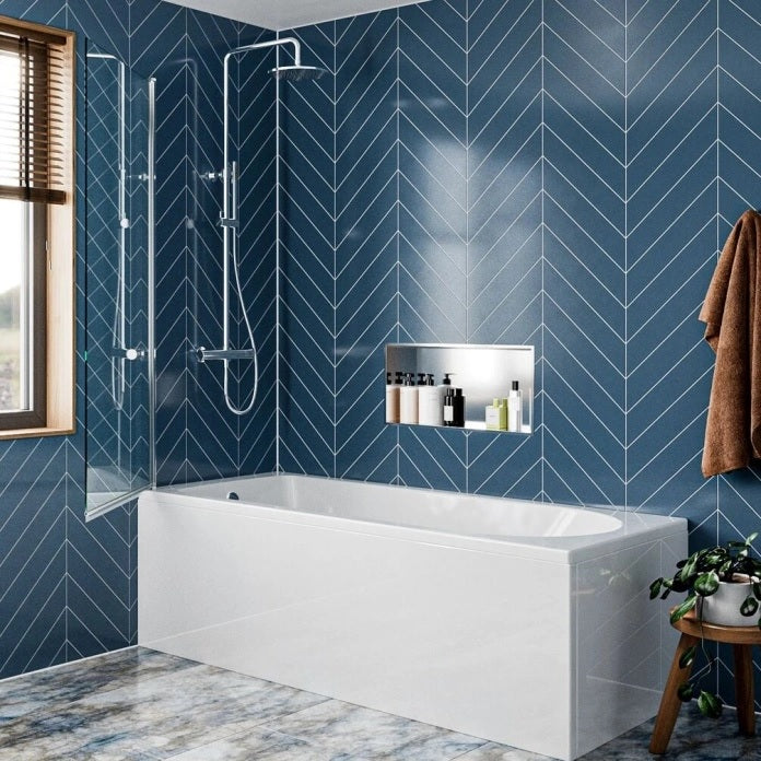 Britton Hoxton 6 Double Panel Bath Screen - 1500mm x 1150mm