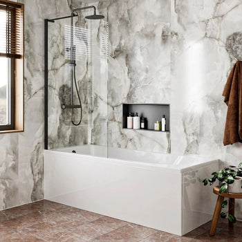 Britton Hoxton 6 Fixed Single Bath Screen - 1500mm x 900mm