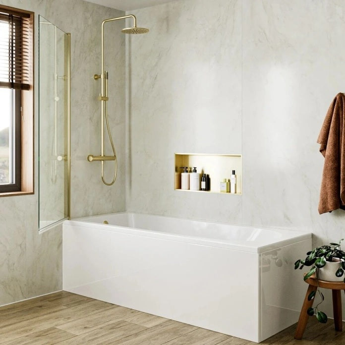 Britton Hoxton 6 Hinged Single Bath Screen - 1500mm x 800mm